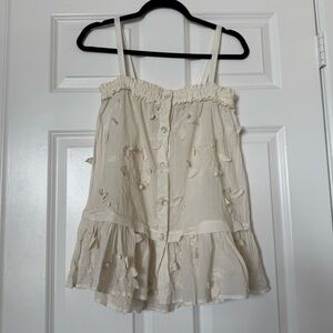 Moulinette Soeurs Floral Applique Top Sleeveless Size 2